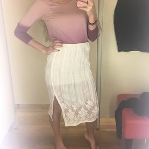 Lace Midi Skirt | Small